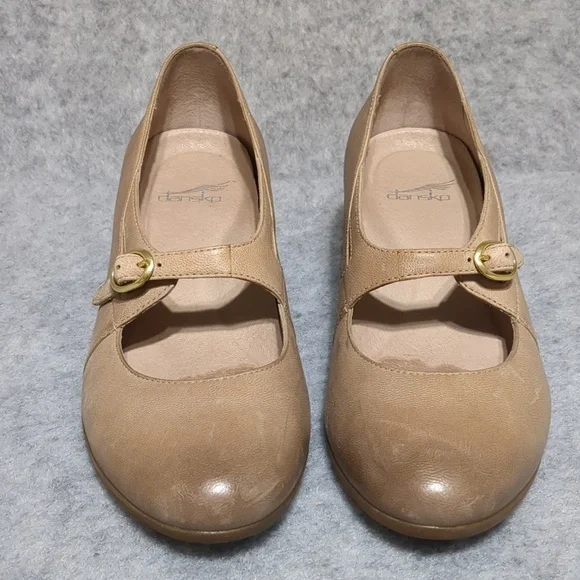Dansko Peyton Mary Jane Heel Clog Sand Shoe Size EU 37 US 6.5 - Picture 2 of 11